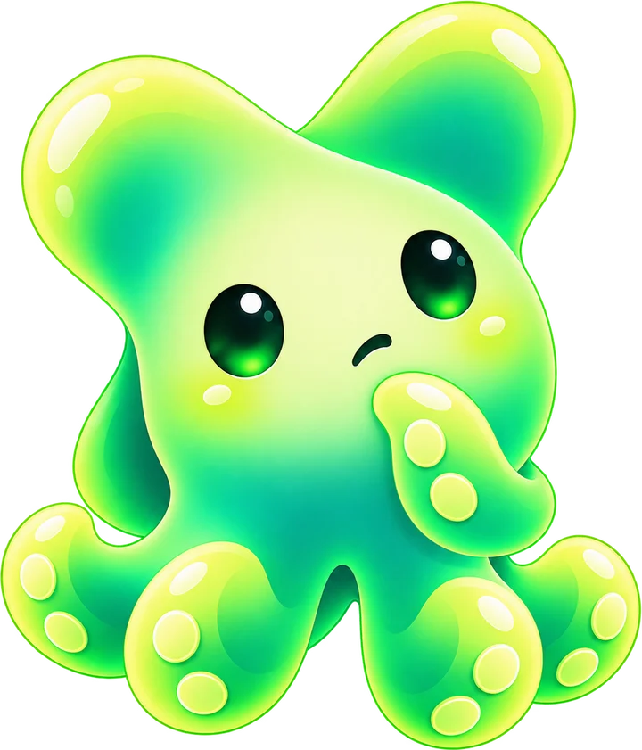 Mascote Xats pensando no próximo passo